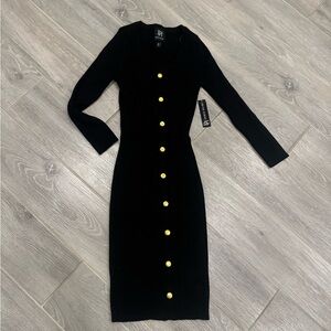 Black Button-Up Dress